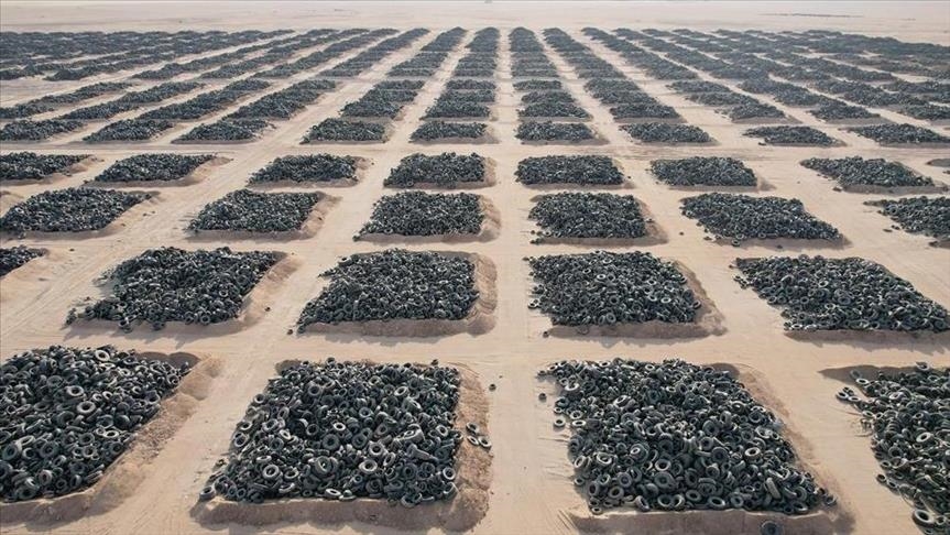 le più grandi discariche: A Arhiya (Kuwait)  il più grande "cimitero di pneumatici" al mondo